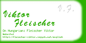 viktor fleischer business card